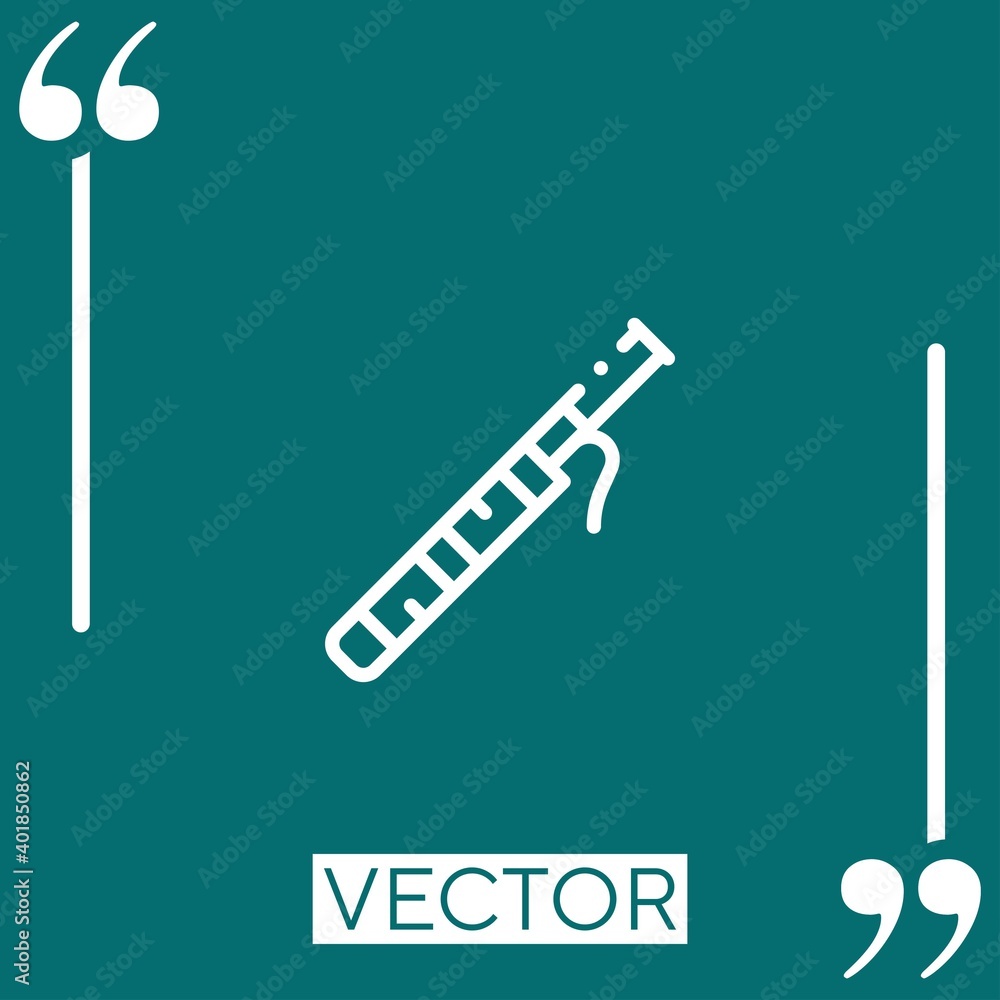 bassoon vector icon Linear icon. Editable stroked line bassoon vector icon Linear icon. Editable stroked line