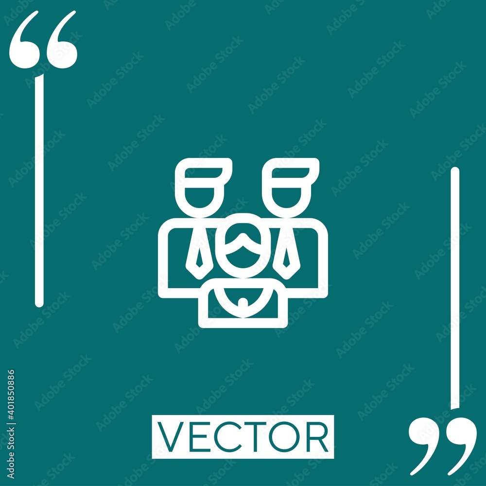 candidate vector icon Linear icon. Editable stroked line candidate vector icon Linear icon. Editable stroked line