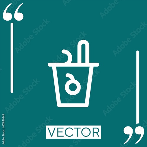 yogurt vector icon Linear icon. Editable stroked line