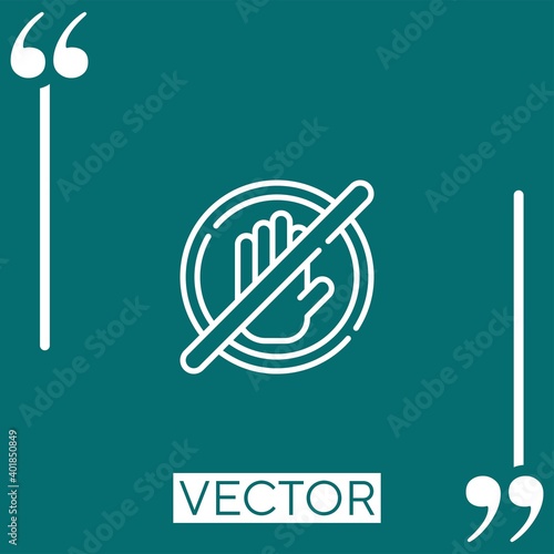 ad blocker vector icon Linear icon. Editable stroked line
