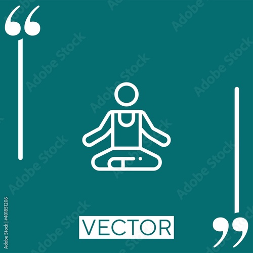 yoga vector icon Linear icon. Editable stroked line