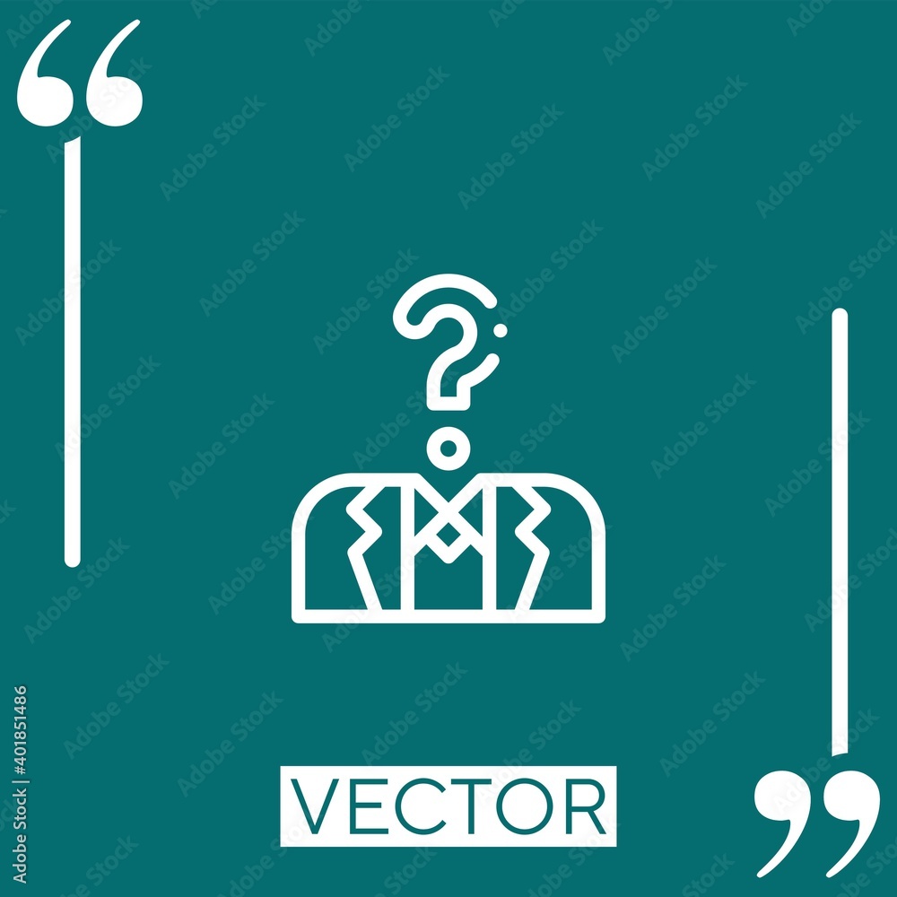 question vector icon Linear icon. Editable stroked line question vector icon Linear icon. Editable stroked line