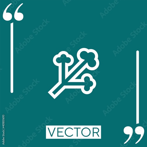 celery vector icon Linear icon. Editable stroked line