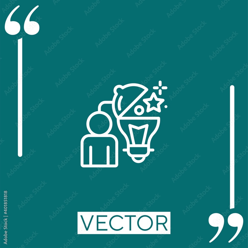 idea vector icon Linear icon. Editable stroked line idea vector icon Linear icon. Editable stroked line