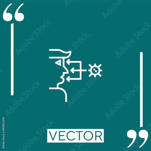 virus transmission vector icon Linear icon. Editable stroked line © NUSHABA
