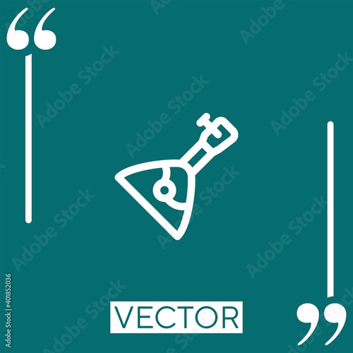 balalaika vector icon Linear icon. Editable stroked line