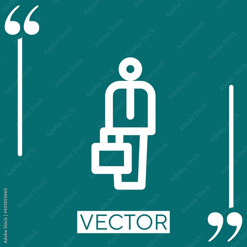 businessman vector icon Linear icon. Editable stroked line businessman vector icon Linear icon. Editable stroked line