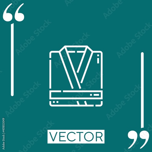 bath robe vector icon Linear icon. Editable stroked line