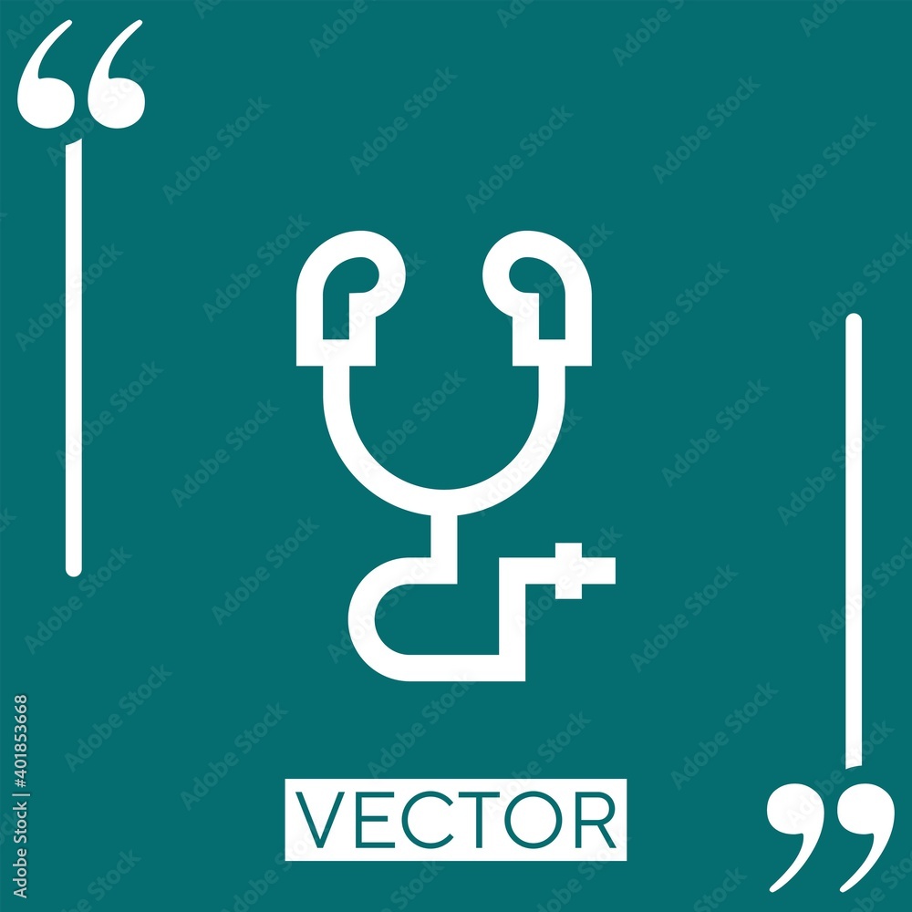 earphones vector icon Linear icon. Editable stroked line earphones vector icon Linear icon. Editable stroked line
