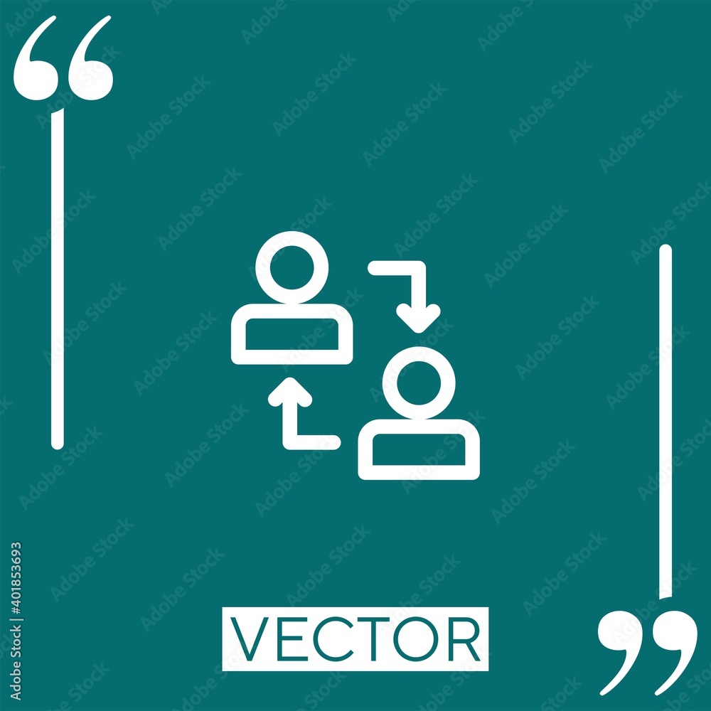 exchange vector icon Linear icon. Editable stroked line exchange vector icon Linear icon. Editable stroked line