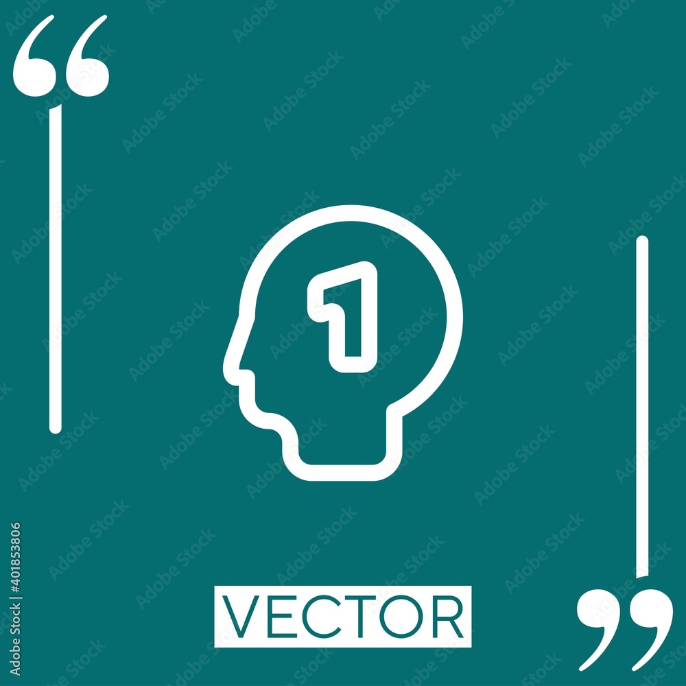 number vector icon Linear icon. Editable stroked line number vector icon Linear icon. Editable stroked line