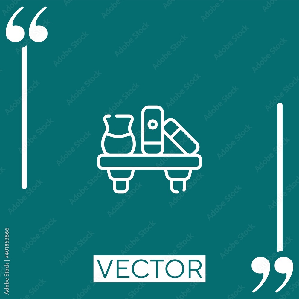 shelf vector icon Linear icon. Editable stroked line shelf vector icon Linear icon. Editable stroked line
