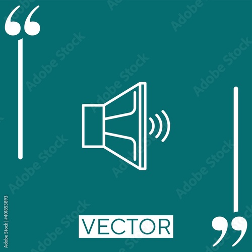 speaker Linear icon. Editable stroke line