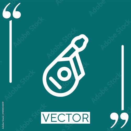 bandura vector icon Linear icon. Editable stroked line