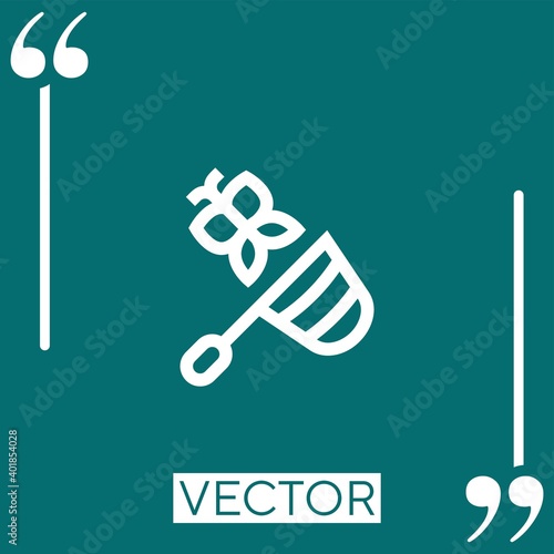 butterfly net vector icon Linear icon. Editable stroked line