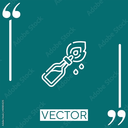 molotov cocktail vector icon Linear icon. Editable stroked line