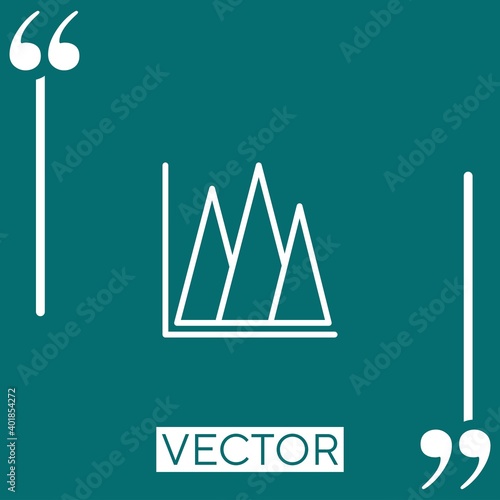 pyramid Linear icon. Editable stroke line