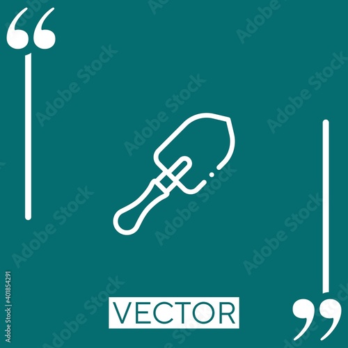 shovel vector icon Linear icon. Editable stroked line © NUSHABA