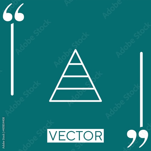 pyramid Linear icon. Editable stroke line