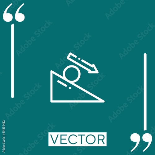 law of motion Linear icon. Editable stroke line