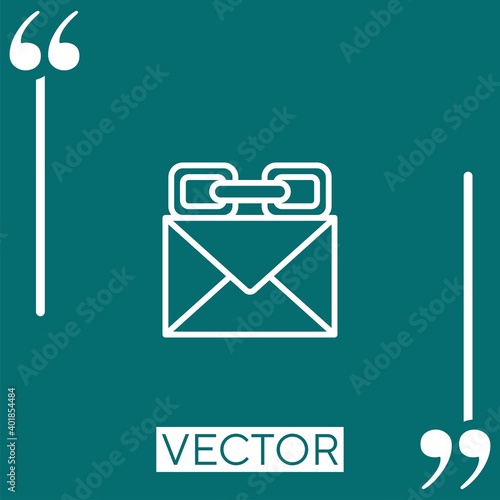 link Linear icon. Editable stroke line