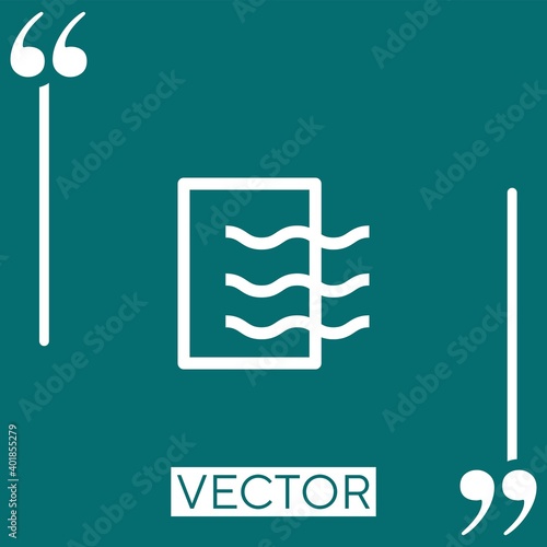 stamp Linear icon. Editable stroke line