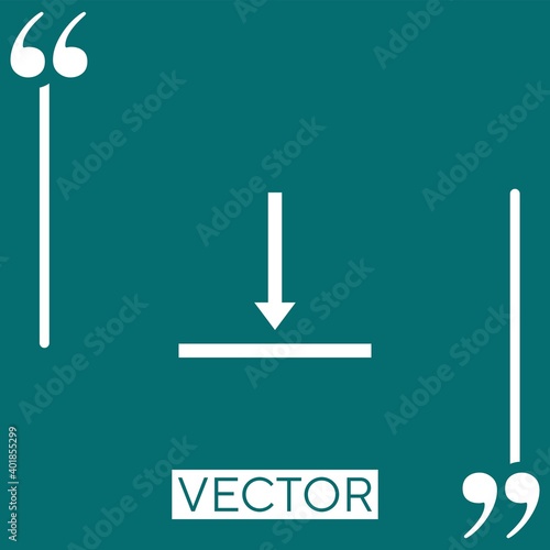 align Linear icon. Editable stroke line