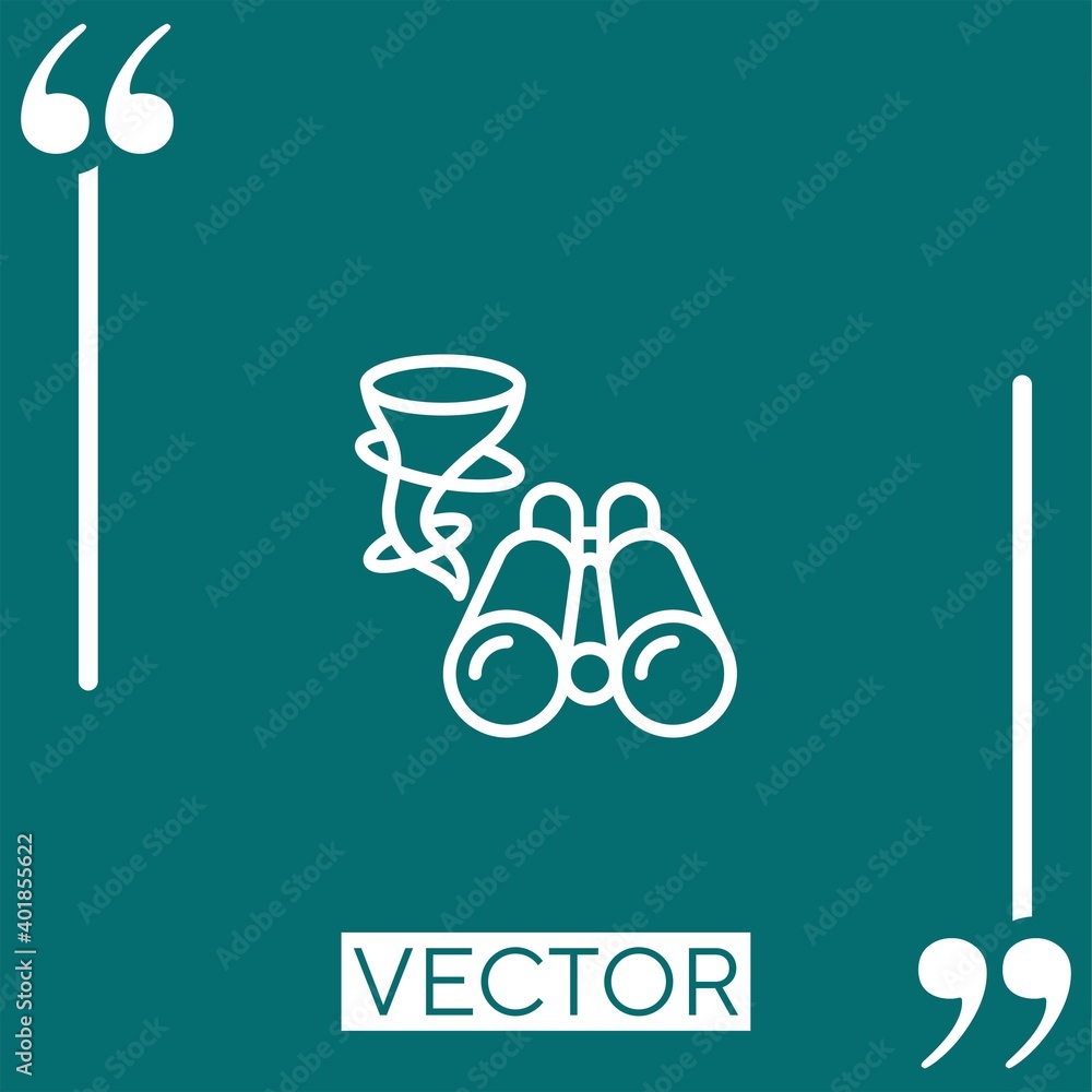 twister Linear icon. Editable stroke line twister Linear icon. Editable stroke line
