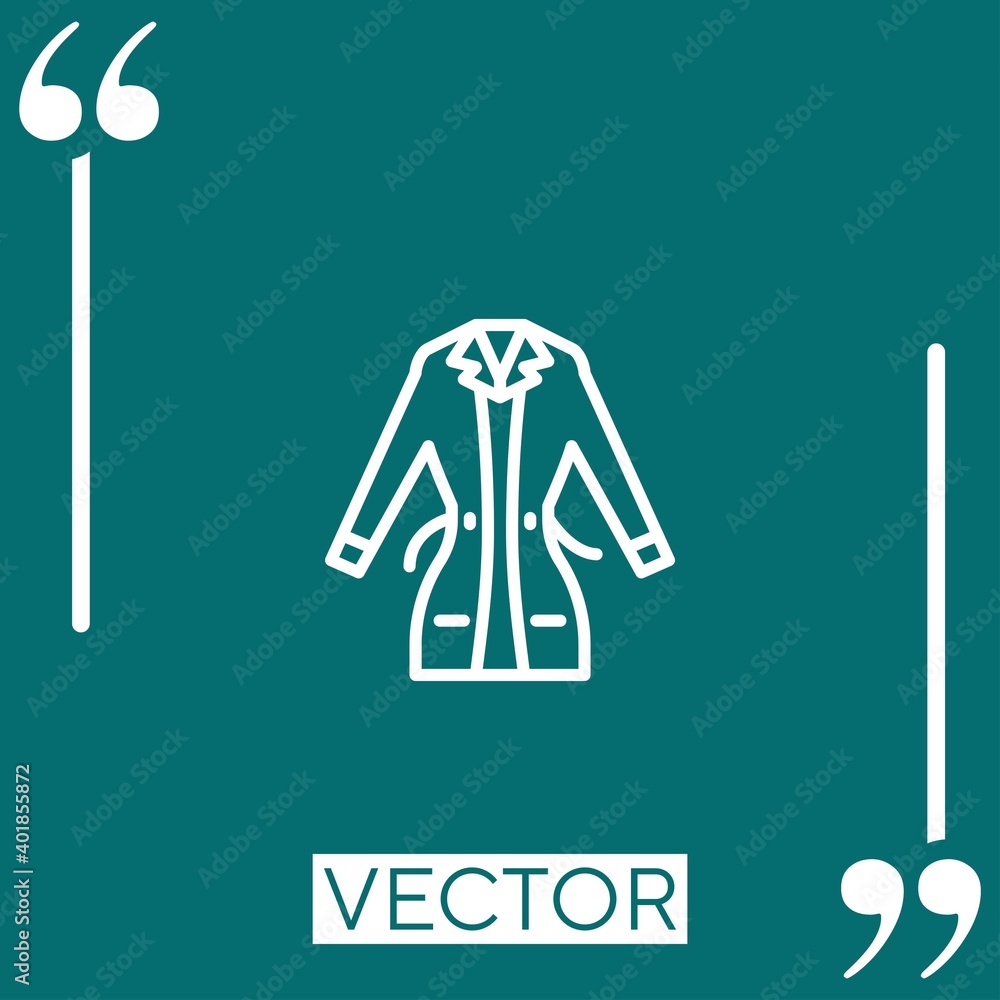 coat Linear icon. Editable stroke line coat Linear icon. Editable stroke line