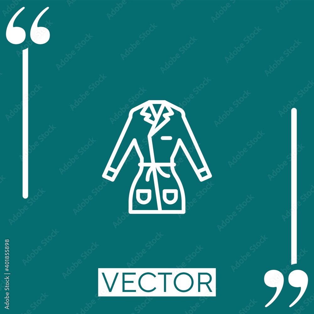 coat Linear icon. Editable stroke line coat Linear icon. Editable stroke line