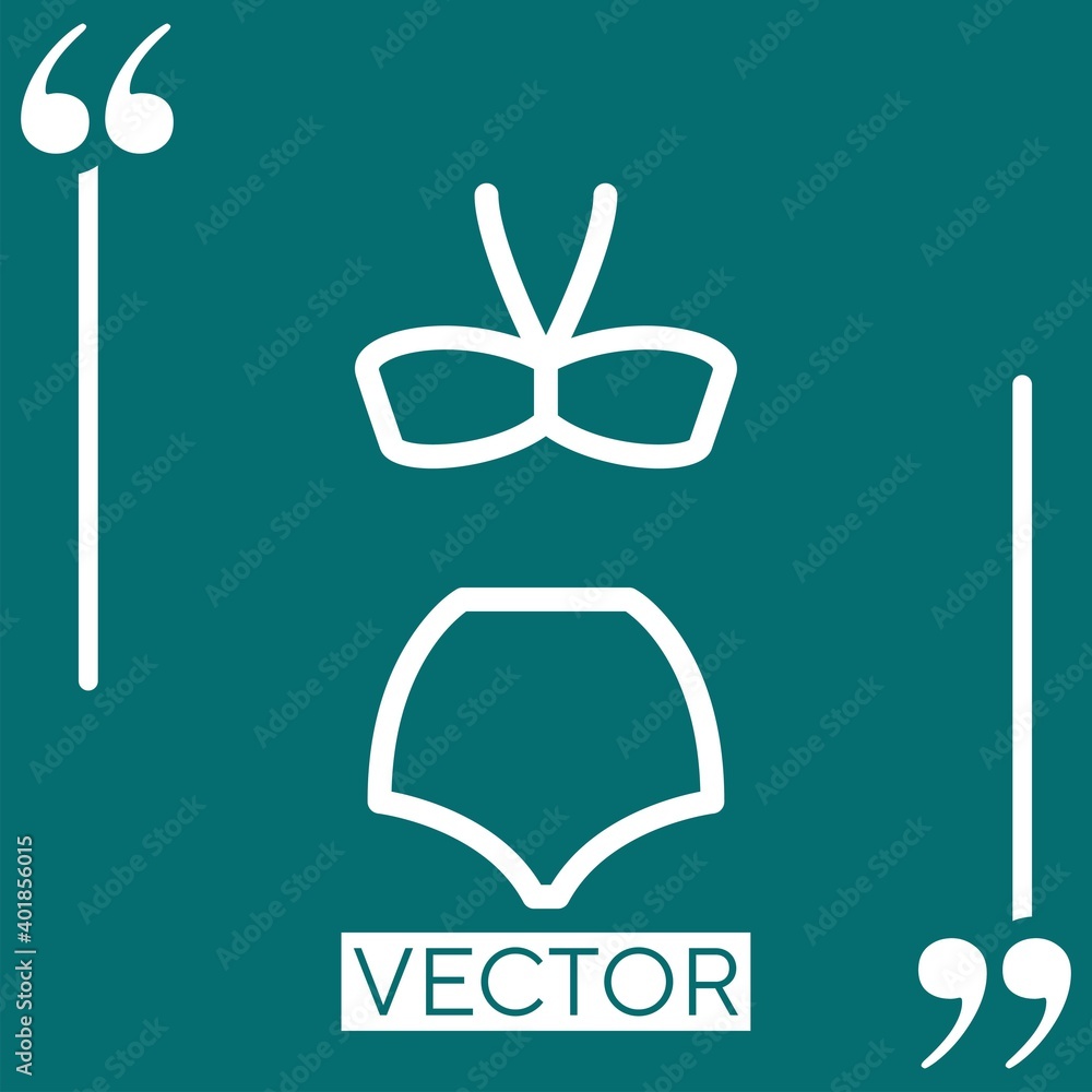 bikini Linear icon. Editable stroke line bikini Linear icon. Editable stroke line