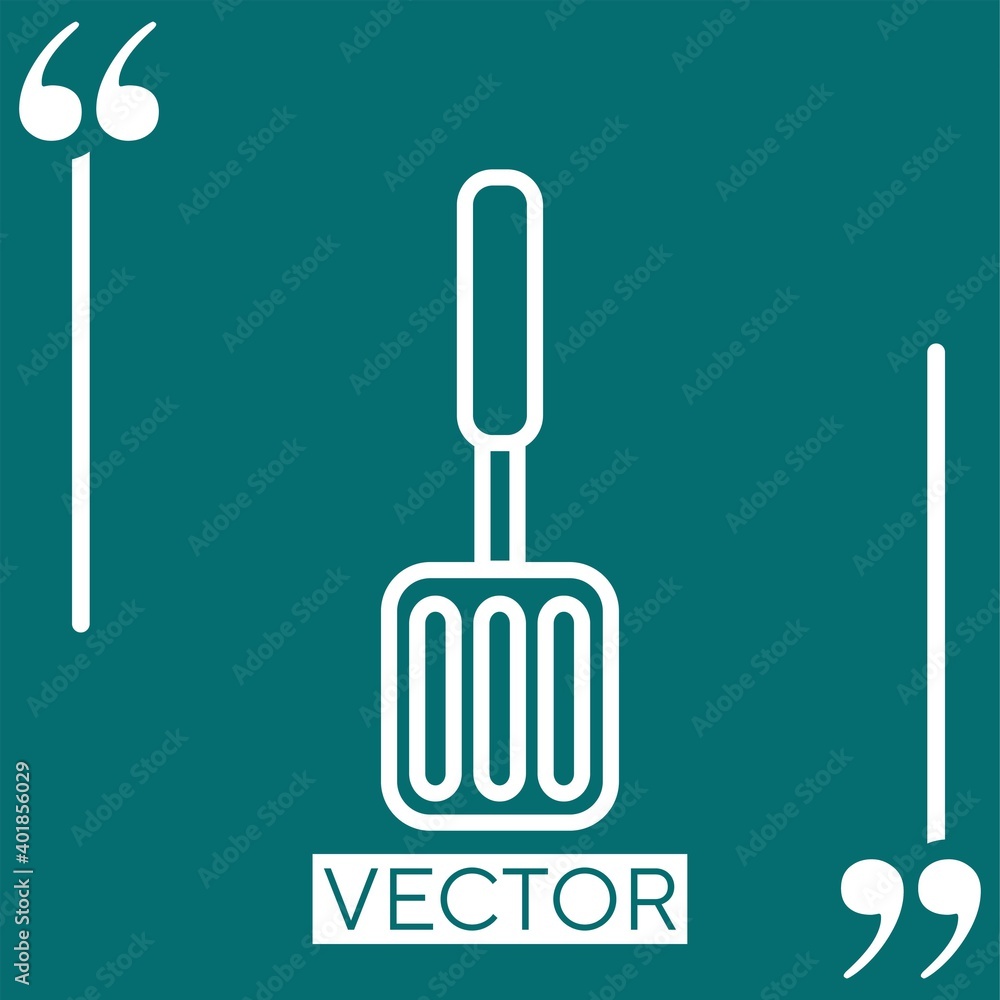 cooking shovel Linear icon. Editable stroke line cooking shovel Linear icon. Editable stroke line