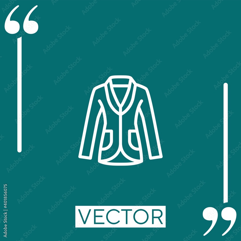 coat Linear icon. Editable stroke line coat Linear icon. Editable stroke line