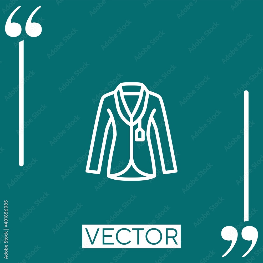coat Linear icon. Editable stroke line coat Linear icon. Editable stroke line