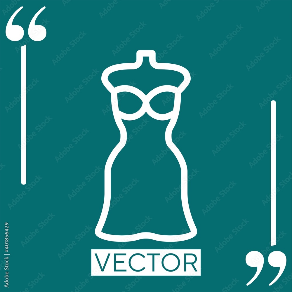 dress Linear icon. Editable stroke line dress Linear icon. Editable stroke line