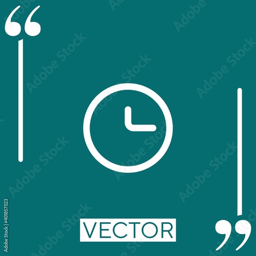 clock circular outline Linear icon. Editable stroke line
