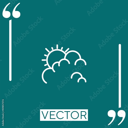 clouds   vector icon Linear icon. Editable stroked line