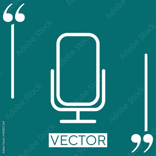 condenser microphone Linear icon. Editable stroke line