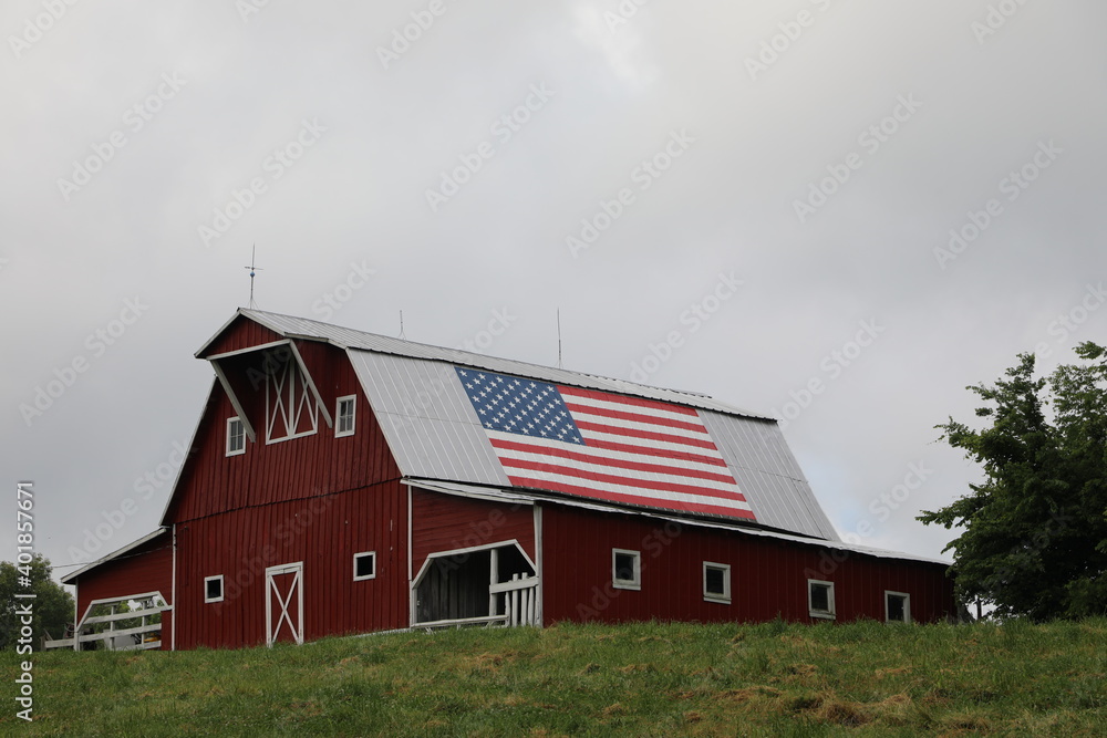 Barn with Flag Barn with Flag