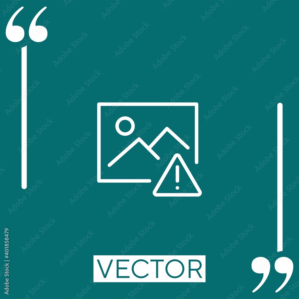 image vector icon Linear icon. Editable stroke line image vector icon Linear icon. Editable stroke line