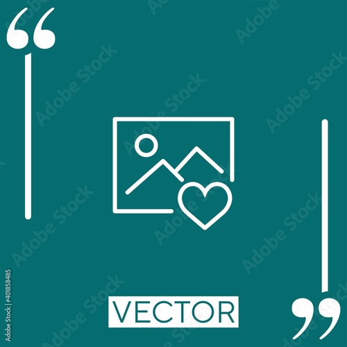 image vector icon Linear icon. Editable stroke line