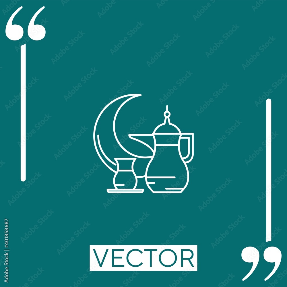 islamic ramadan vector icon Linear icon. Editable stroke line islamic ramadan vector icon Linear icon. Editable stroke line