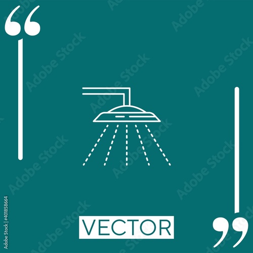 islamic ghusl vector icon Linear icon. Editable stroke line
