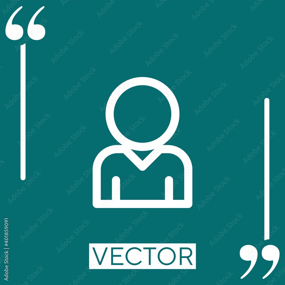 male avatar vector icon Linear icon. Editable stroke line male avatar vector icon Linear icon. Editable stroke line