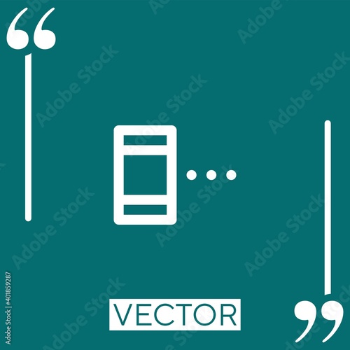 mobile phone vector icon Linear icon. Editable stroke line