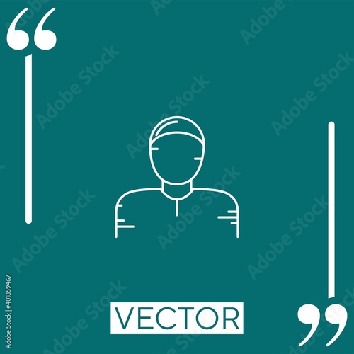 muslim man vector icon Linear icon. Editable stroke line