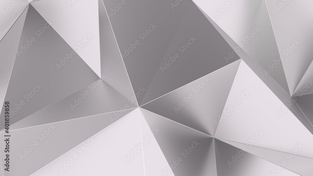Fototapeta premium 8K Ultra HD 3D Illustration. Abstract shining silver background. 3d rendering.