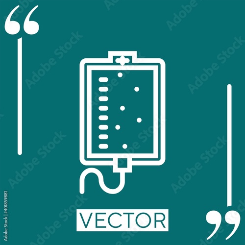 perfusion vector icon Linear icon. Editable stroke line