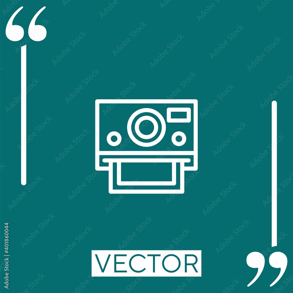 photo camera vector icon Linear icon. Editable stroke line photo camera vector icon Linear icon. Editable stroke line