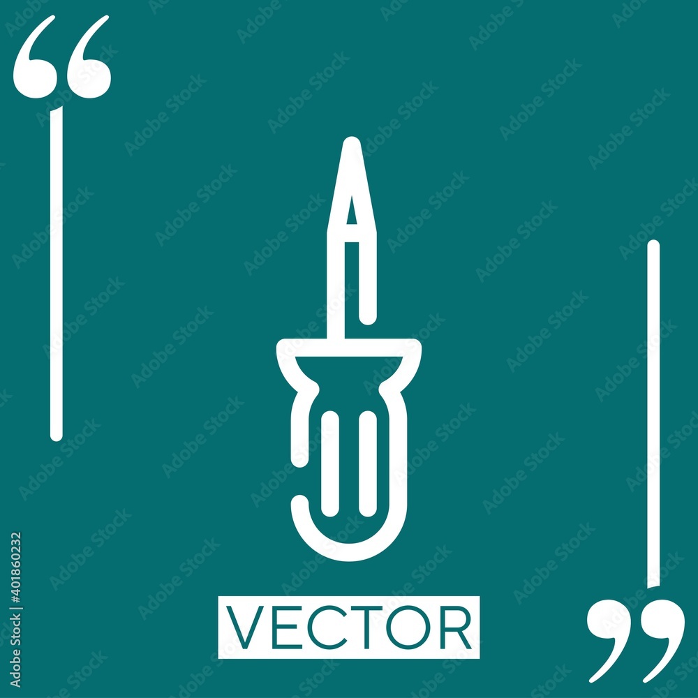 Obraz premium screwdriver vector icon Linear icon. Editable stroke line